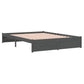 Bedframe Massief Hout Grijs 150X200 Cm 5Ft King Size