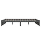 Bedframe Massief Hout Grijs 150X200 Cm 5Ft King Size