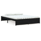 Bedframe Massief Hout Zwart 150X200 Cm 5Ft King Size