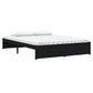 Bedframe Massief Hout Zwart 150X200 Cm 5Ft King Size