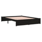 Bedframe Massief Hout Zwart 150X200 Cm 5Ft King Size