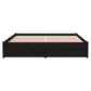 Bedframe Massief Hout Zwart 150X200 Cm 5Ft King Size