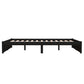 Bedframe Massief Hout Zwart 150X200 Cm 5Ft King Size