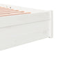 Bedframe Massief Hout Wit 180X200 Cm 6Ft Super King