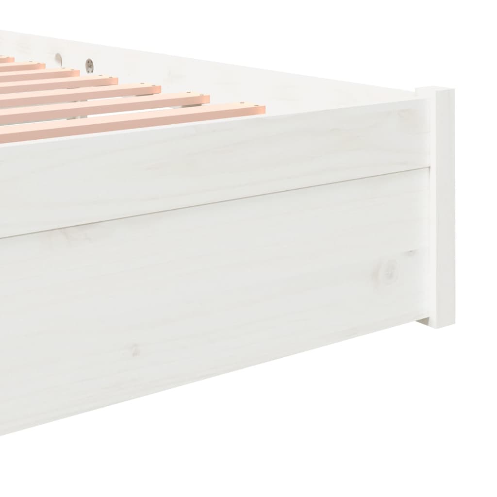 Bedframe Massief Hout Wit 180X200 Cm 6Ft Super King