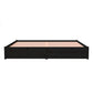 Bedframe Massief Hout Zwart 200X200 Cm
