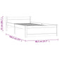 Bedframe Massief Hout Wit 75X190 Cm 2Ft6 Small Single