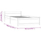 Bedframe Massief Hout Grijs 90X190 Cm 3Ft Single