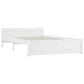 Bedframe Massief Hout Wit 120X190 Cm 4Ft Small Double