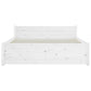 Bedframe Massief Hout Wit 120X190 Cm 4Ft Small Double
