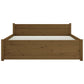 Bedframe Massief Hout Honingbruin 120X190 Cm 4Ft Small Double