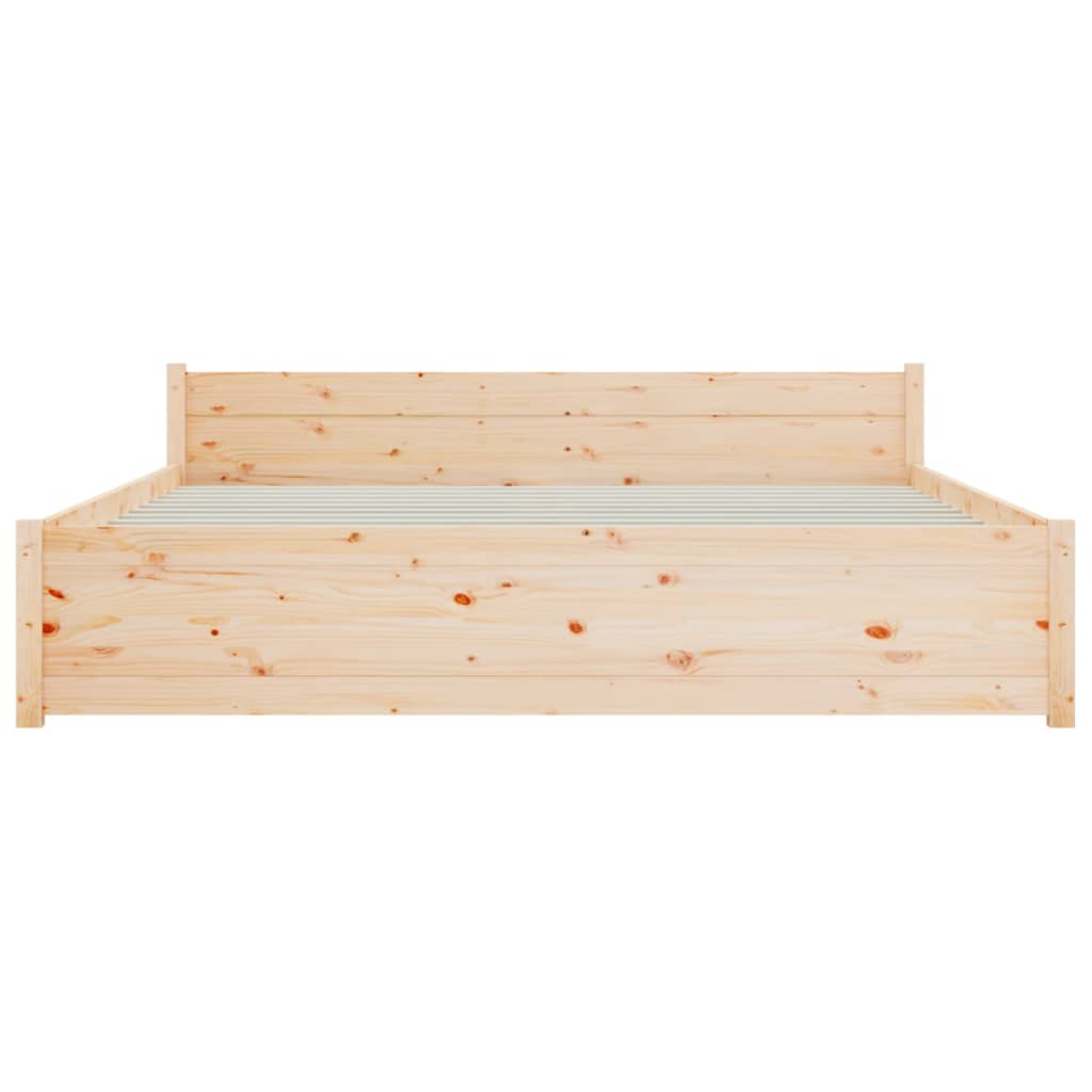Bedframe Massief Hout 140X190 Cm