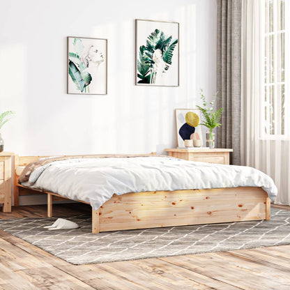 Bedframe Massief Hout 140X190 Cm