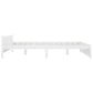 Bedframe Massief Hout Wit 140X190 Cm