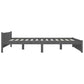 Bedframe Massief Hout Grijs 140X190 Cm