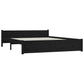 Bedframe Massief Hout Zwart 140X190 Cm