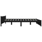 Bedframe Massief Hout Zwart 140X190 Cm