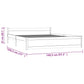 Bedframe Massief Hout Zwart 140X190 Cm