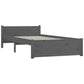 Bedframe Massief Hout Grijs 90X200 Cm