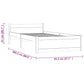 Bedframe Massief Hout Grijs 90X200 Cm