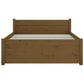 Bedframe Massief Hout Honingbruin 90X200 Cm