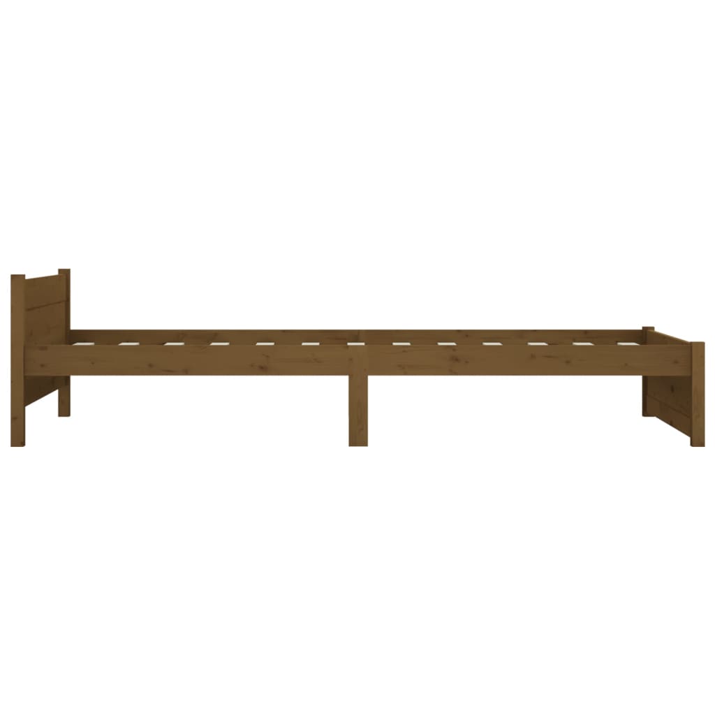 Bedframe Massief Hout Honingbruin 90X200 Cm