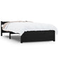 Bedframe Massief Hout Zwart 90X200 Cm