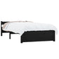 Bedframe Massief Hout Zwart 90X200 Cm