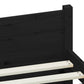 Bedframe Massief Hout Zwart 90X200 Cm