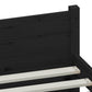 Bedframe Massief Hout Zwart 140X200 Cm