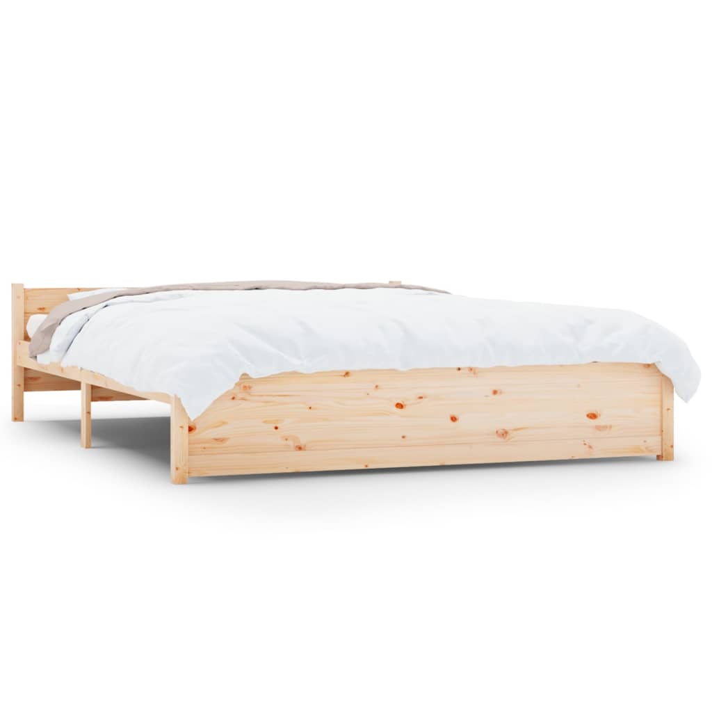 Bedframe Massief Hout 150X200 Cm 5Ft King Size