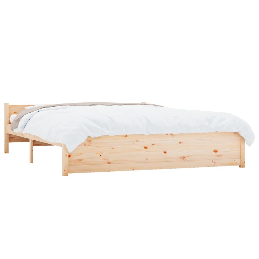 Bedframe Massief Hout 150X200 Cm 5Ft King Size