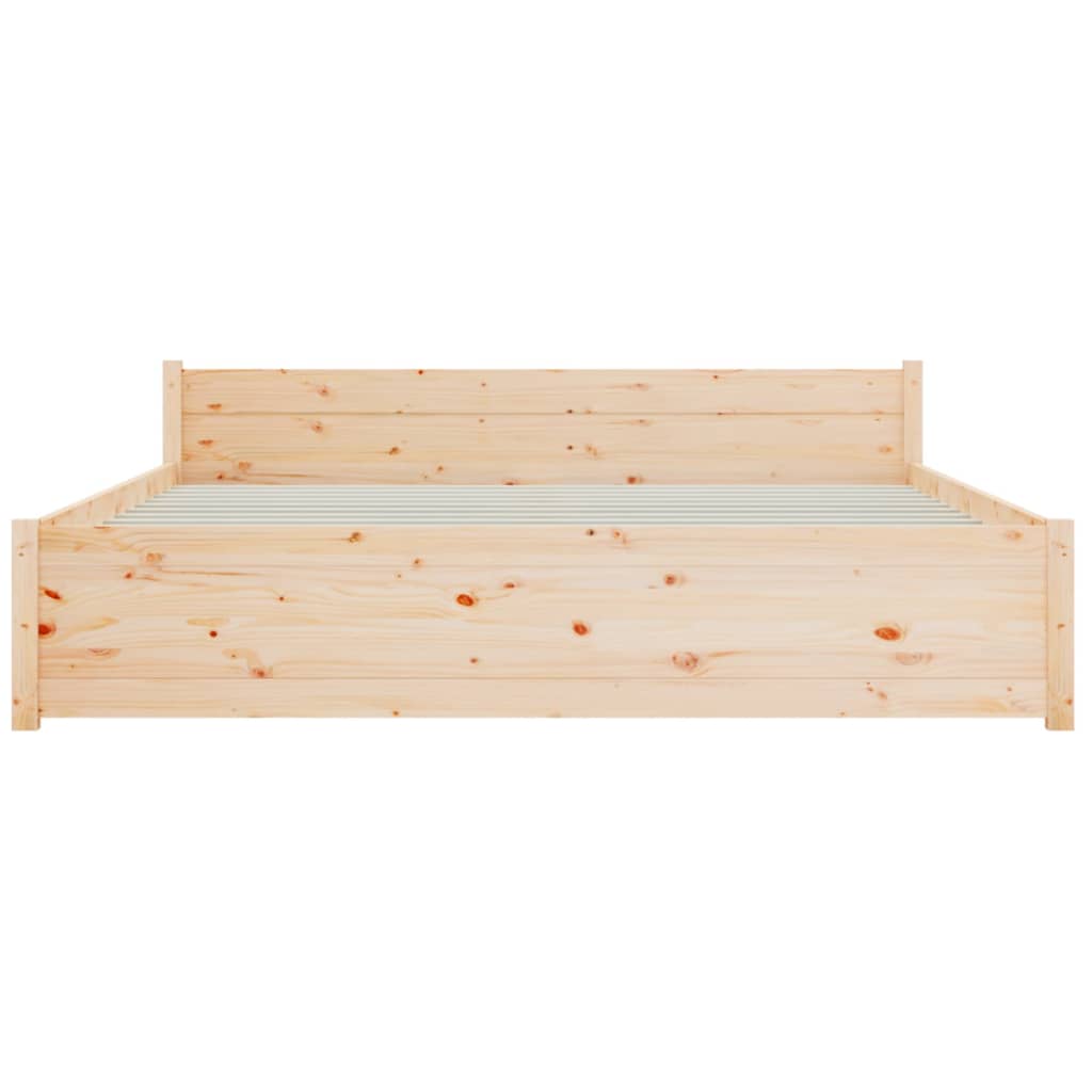 Bedframe Massief Hout 150X200 Cm 5Ft King Size