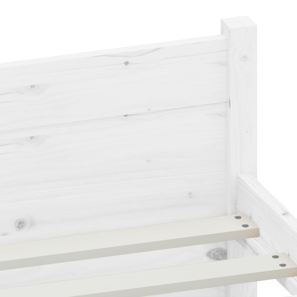 Bedframe Massief Hout Wit 180X200 Cm 6Ft Super King