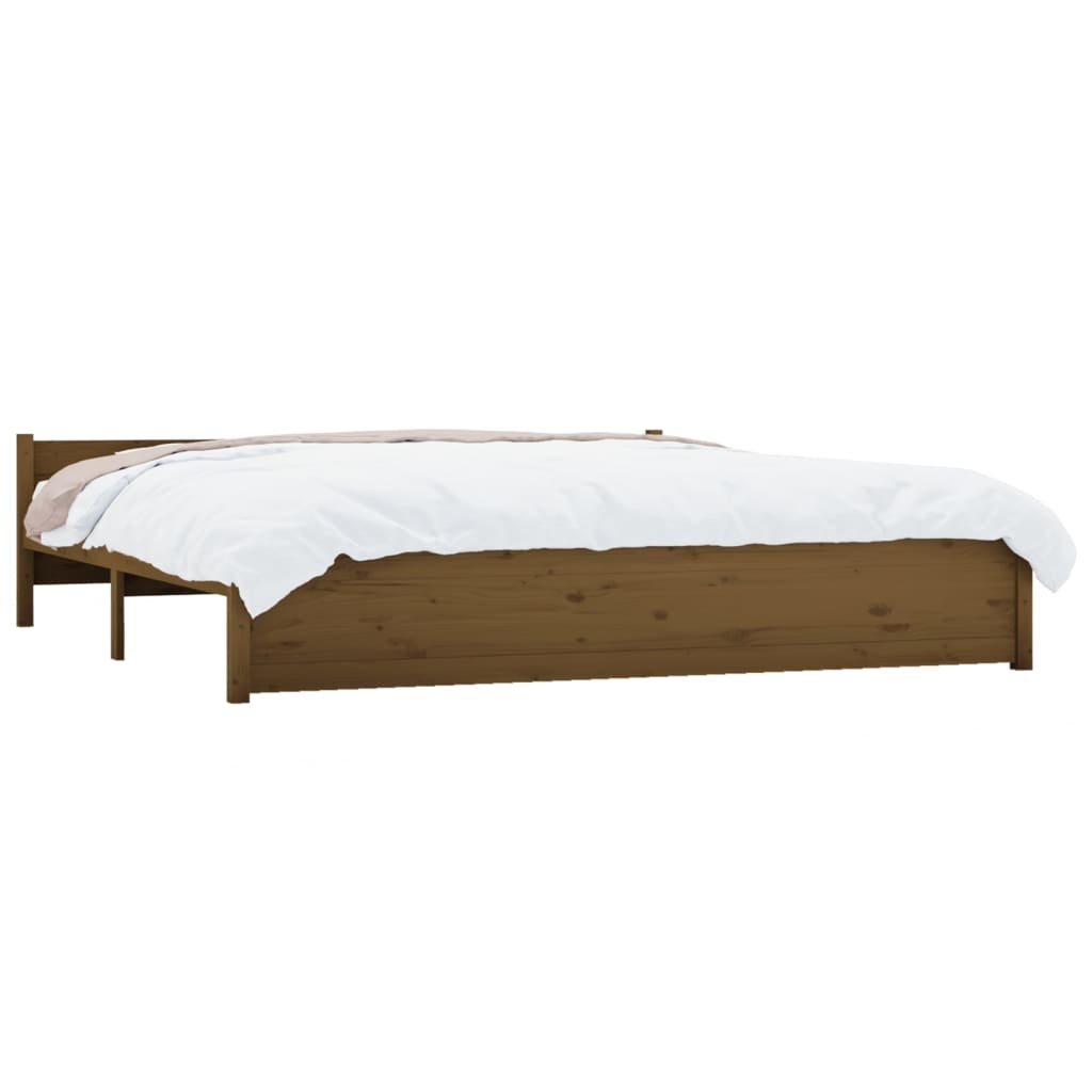 Bedframe Massief Hout Honingbruin 180X200 Cm 6Ft Super King