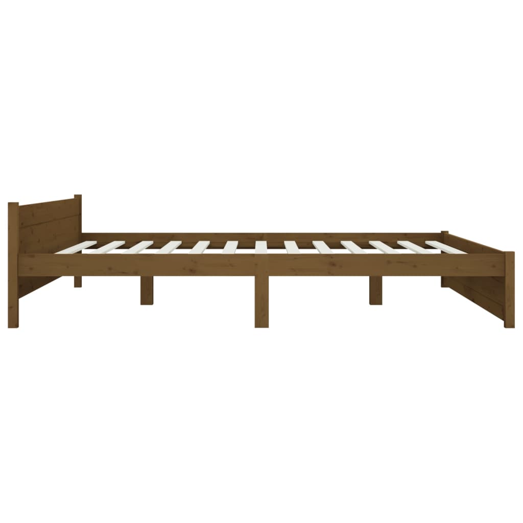 Bedframe Massief Hout Honingbruin 180X200 Cm 6Ft Super King