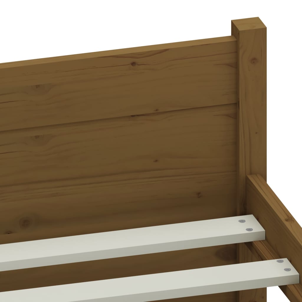 Bedframe Massief Hout Honingbruin 180X200 Cm 6Ft Super King