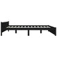 Bedframe Massief Hout Zwart 180X200 Cm 6Ft Super King