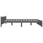 Bedframe Massief Hout Grijs 200X200 Cm