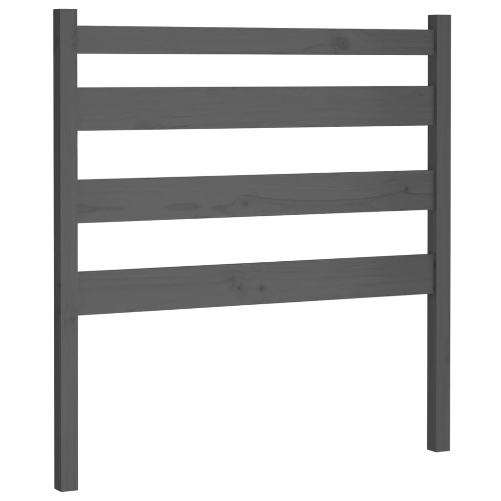 Hoofdbord 96X4X100 Cm Massief Grenenhout Grijs