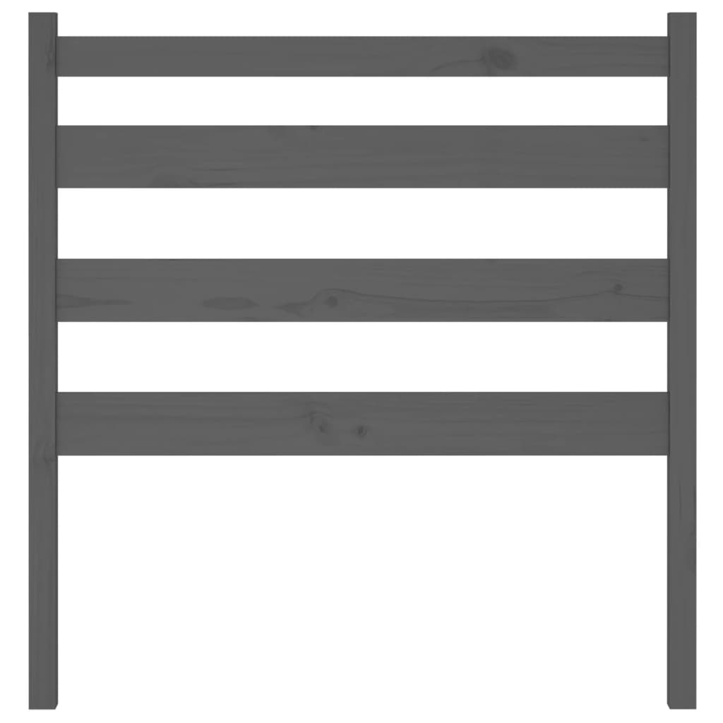 Hoofdbord 96X4X100 Cm Massief Grenenhout Grijs