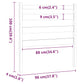 Hoofdbord 96X4X100 Cm Massief Grenenhout Grijs