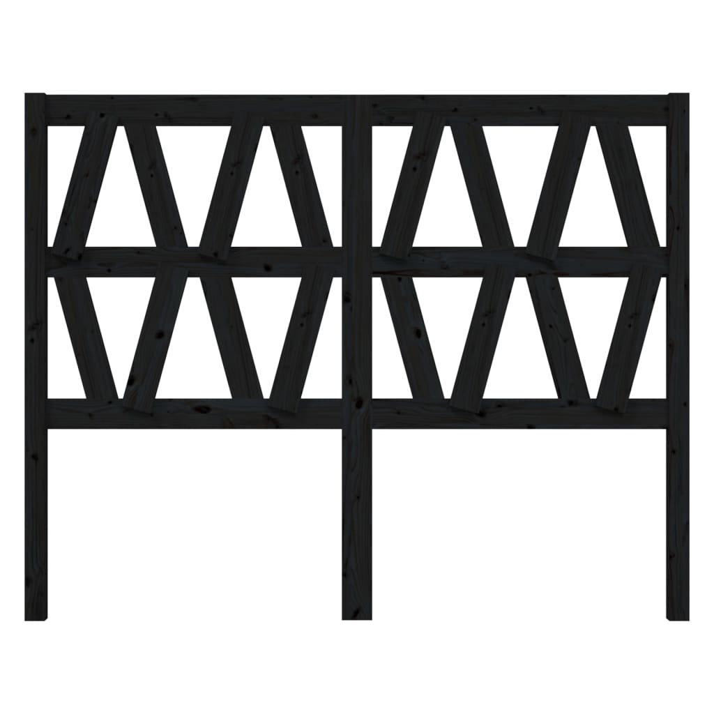 Hoofdbord 156X4X100 Cm Massief Grenenhout Zwart