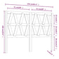 Hoofdbord 156X4X100 Cm Massief Grenenhout Zwart