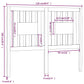 Hoofdbord 126X4X100 Cm Massief Grenenhout Honingbruin