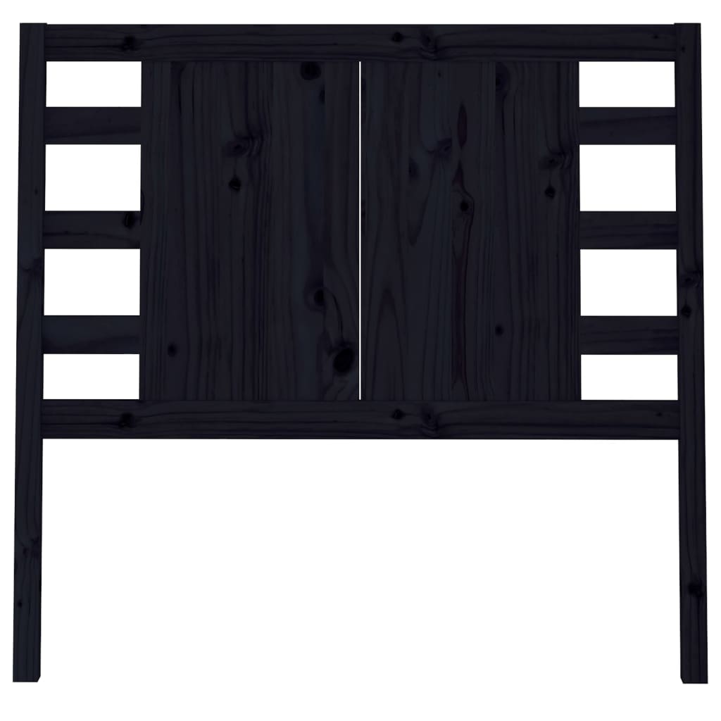 Hoofdbord 106X4X100 Cm Massief Grenenhout Zwart