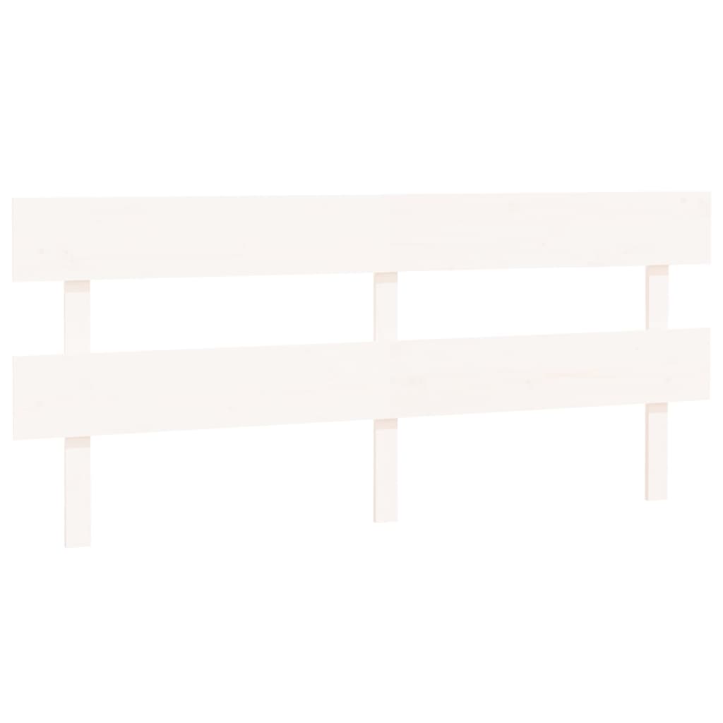 Hoofdbord 184X3X81 Cm Massief Grenenhout Wit