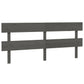 Hoofdbord 184X3X81 Cm Massief Grenenhout Grijs