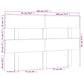 Hoofdbord 184X3X81 Cm Massief Grenenhout Zwart