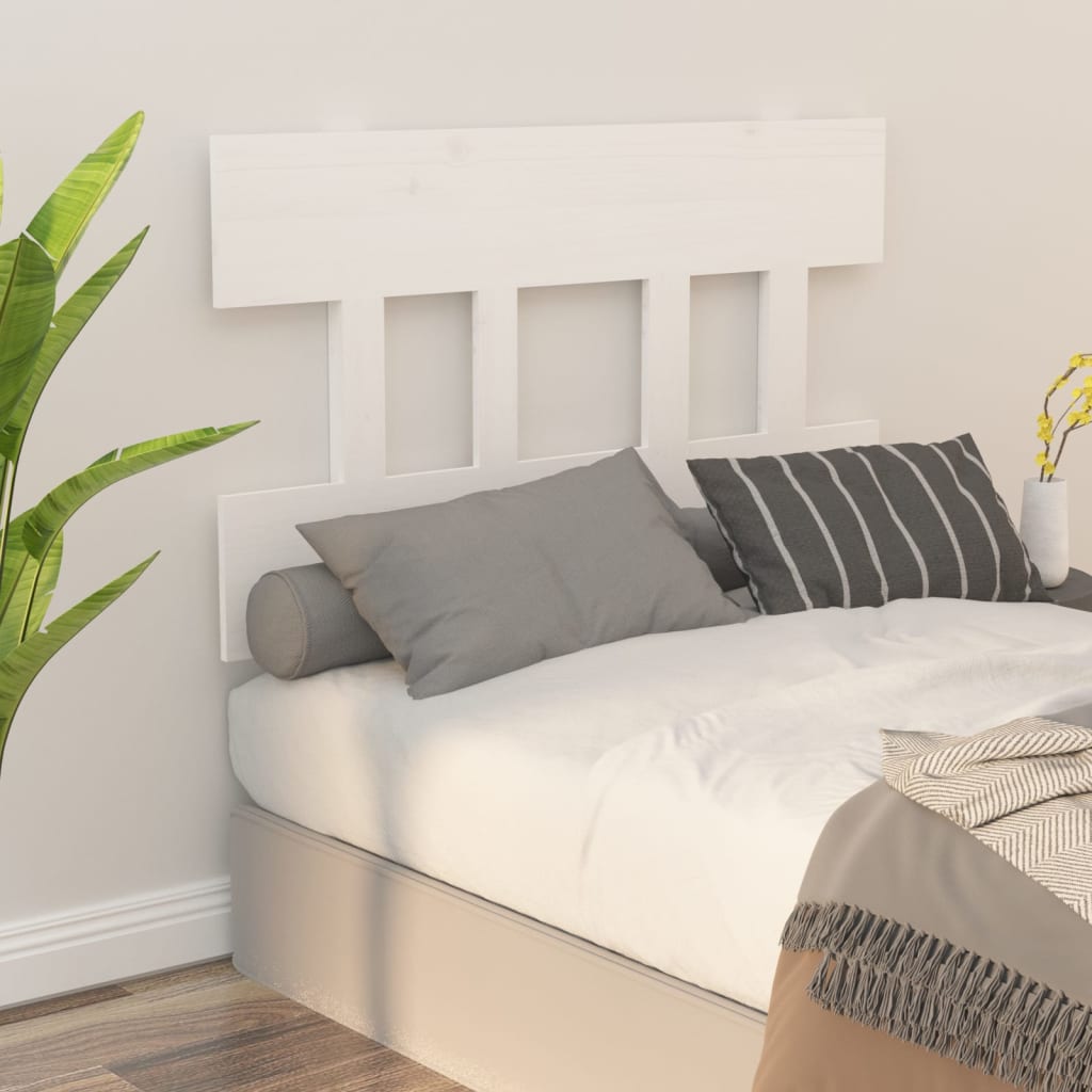 Hoofdbord 103,5X3X81 Cm Massief Grenenhout Wit